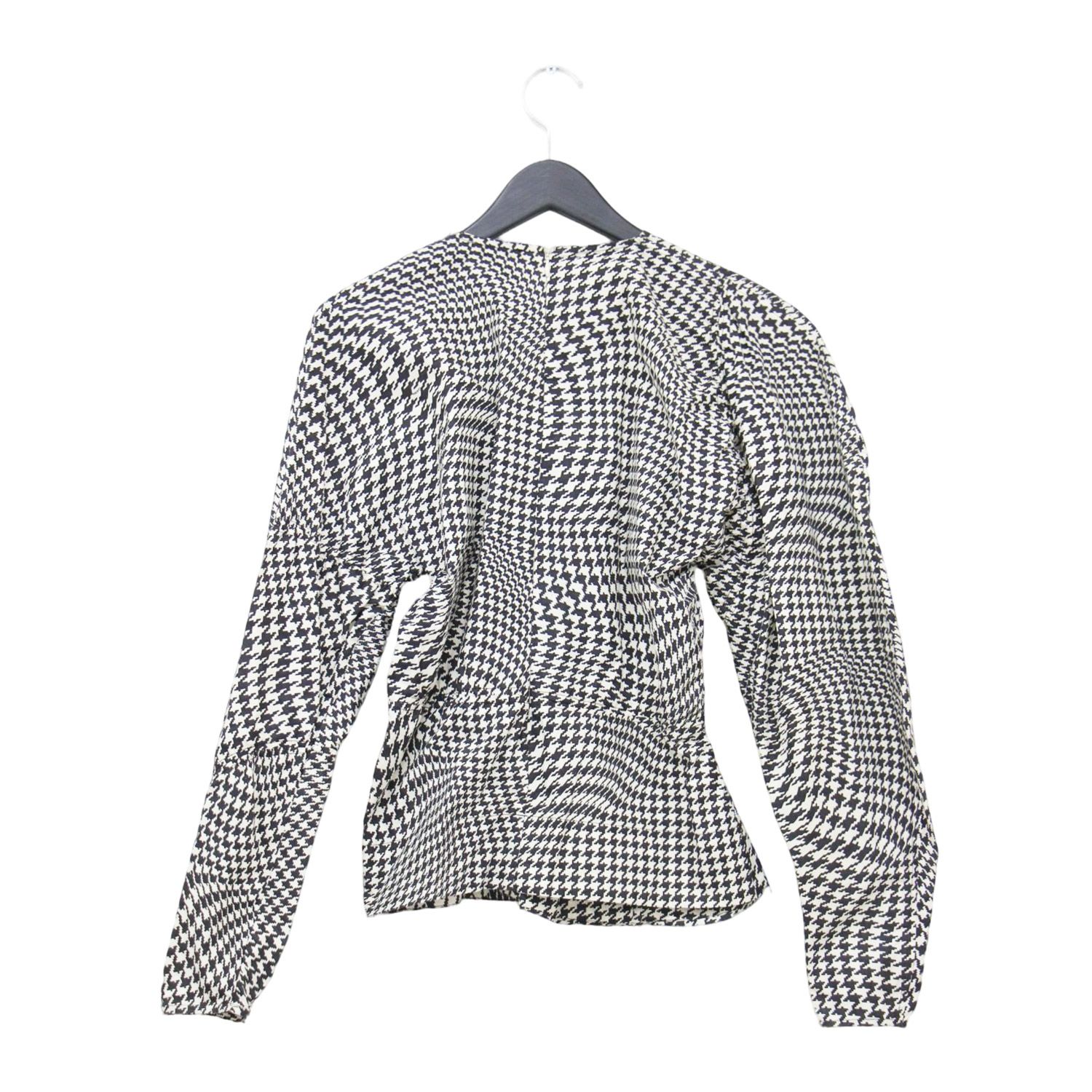 GANNI ガニー ブラウス ブラック ホワイト 黒白 サイズ:34(XS) | 20