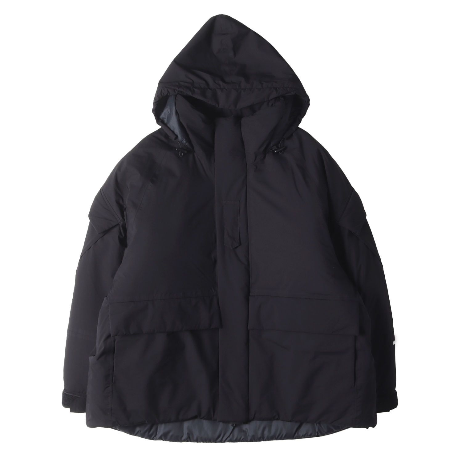 HYKE ハイク ジャケット ブラック 黒 サイズ:M \ 22AW フーデッド ハイネック ダブルジップ パテッド ジャケット (PARTEX GEN2 JACKET 222-27044) | アウター ブルゾン 上着【メンズ】【中古】【美品】【K4655】 美品】HYKE ハイク ジャケット ブラック 黒 サイズ:M  22AW