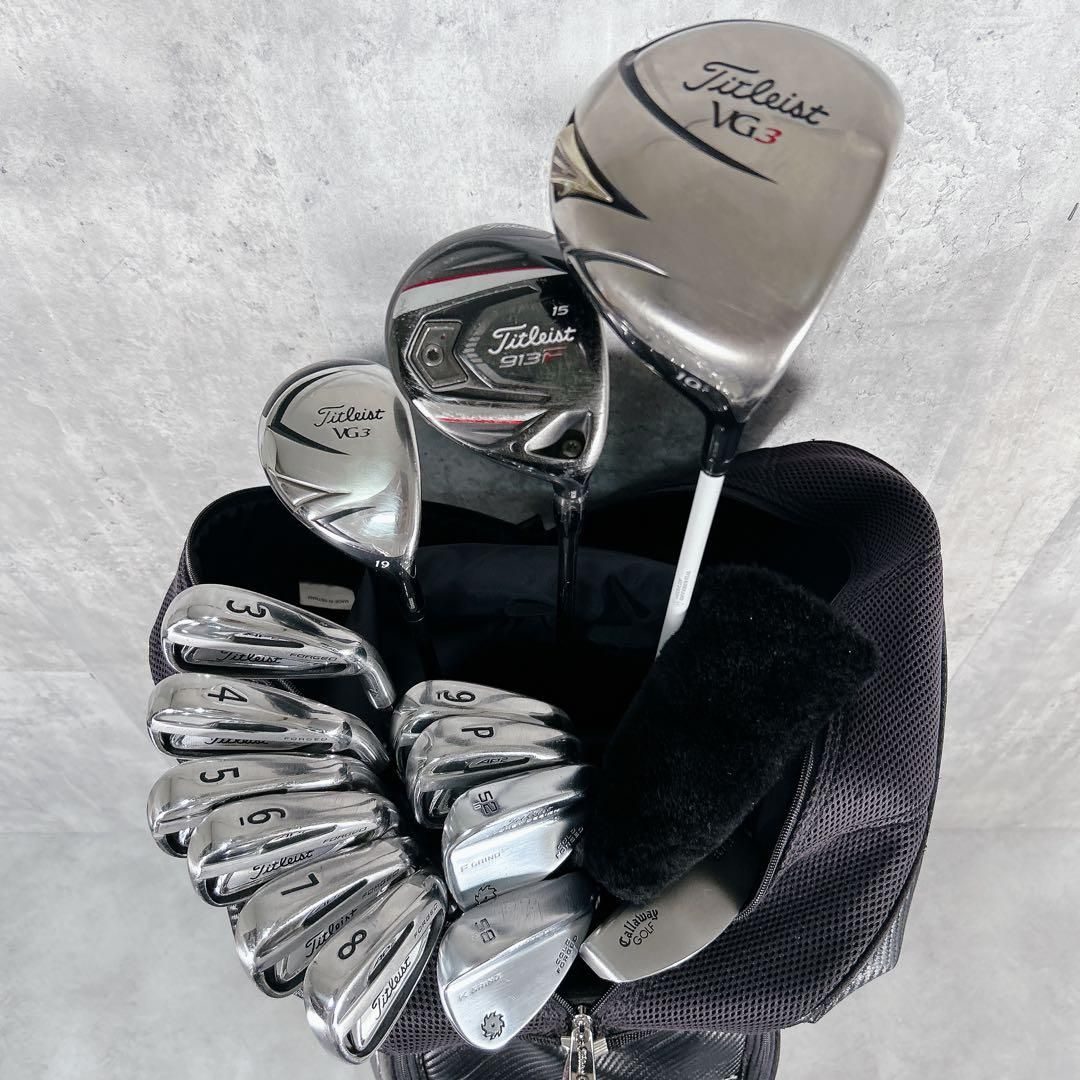 V459 タイトリスト メンズ ゴルフ クラブ セット 15点 豪華 かっこいい