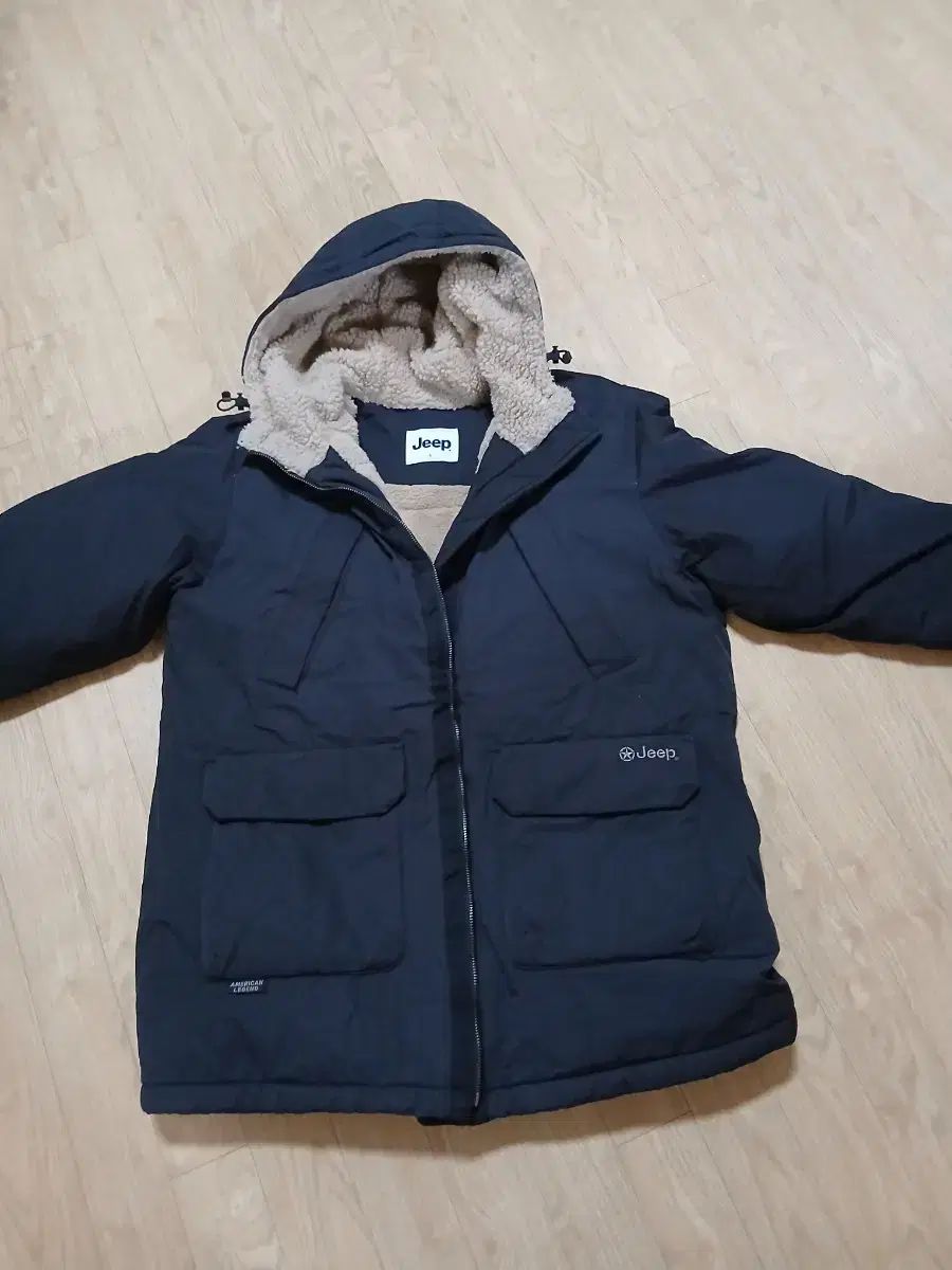 ジープ フード ダウン アウター ブラック