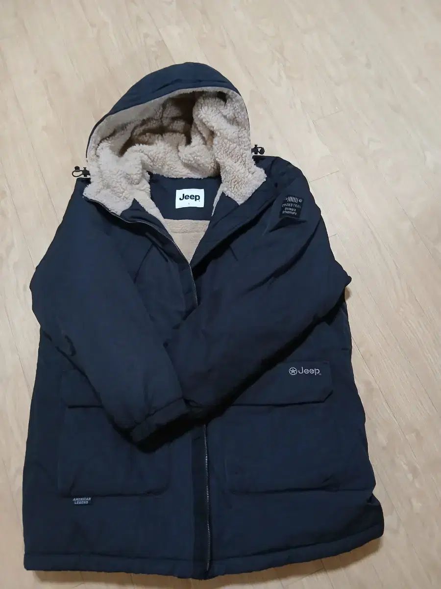 ジープ フード ダウン アウター ブラック