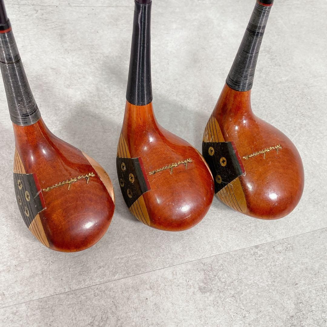 V411 左利き ホンマ EXTRA 購入 90 パーシモン 3本 木製 左 希少品