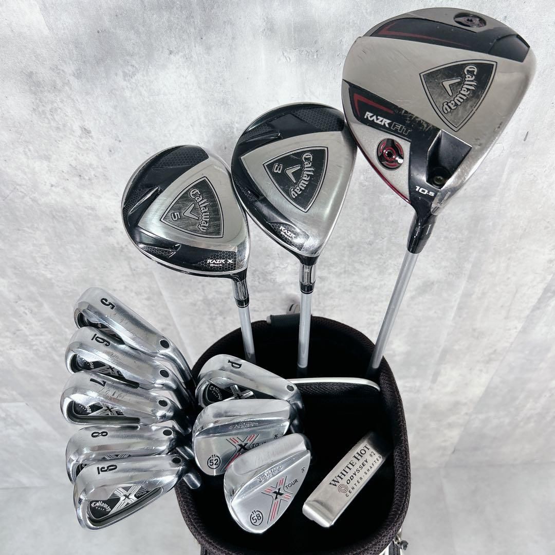 V479 キャロウェイ オークリー メンズ ゴルフ クラブ セット 白黒