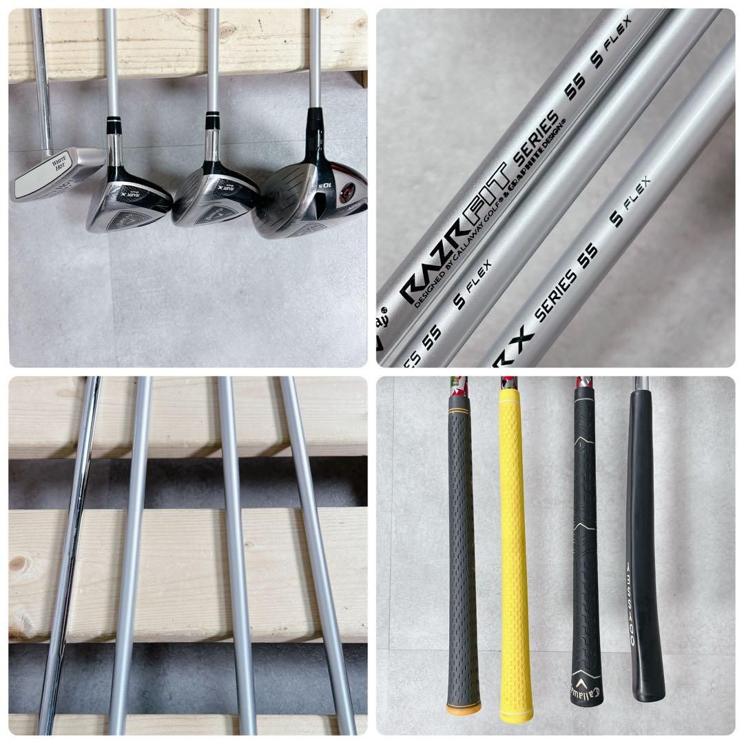 V479 キャロウェイ オークリー メンズ ゴルフ クラブ セット 白黒