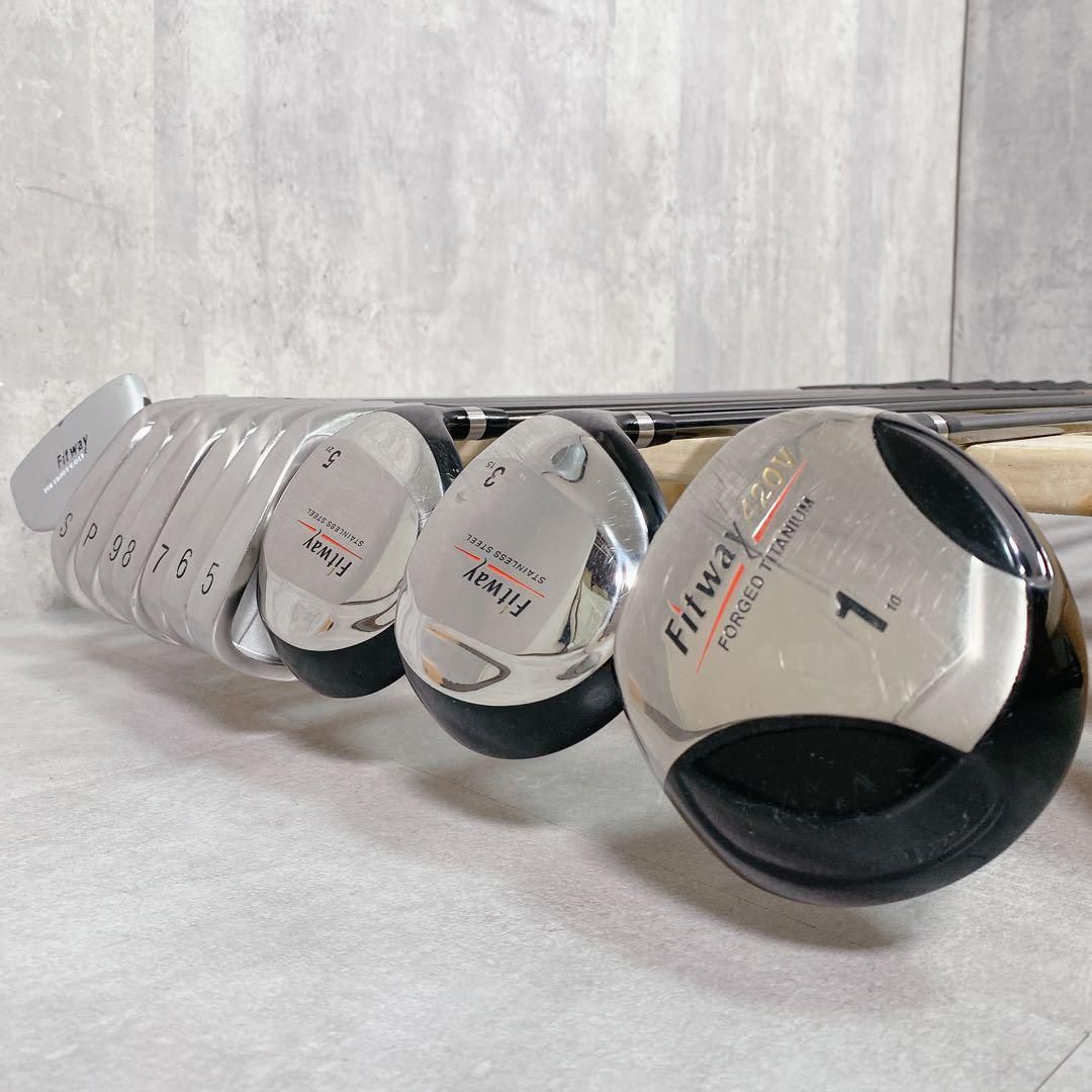 V481 FITWAY メンズ ゴルフ クラブ セット フレックスR 赤 黒 - メルカリ