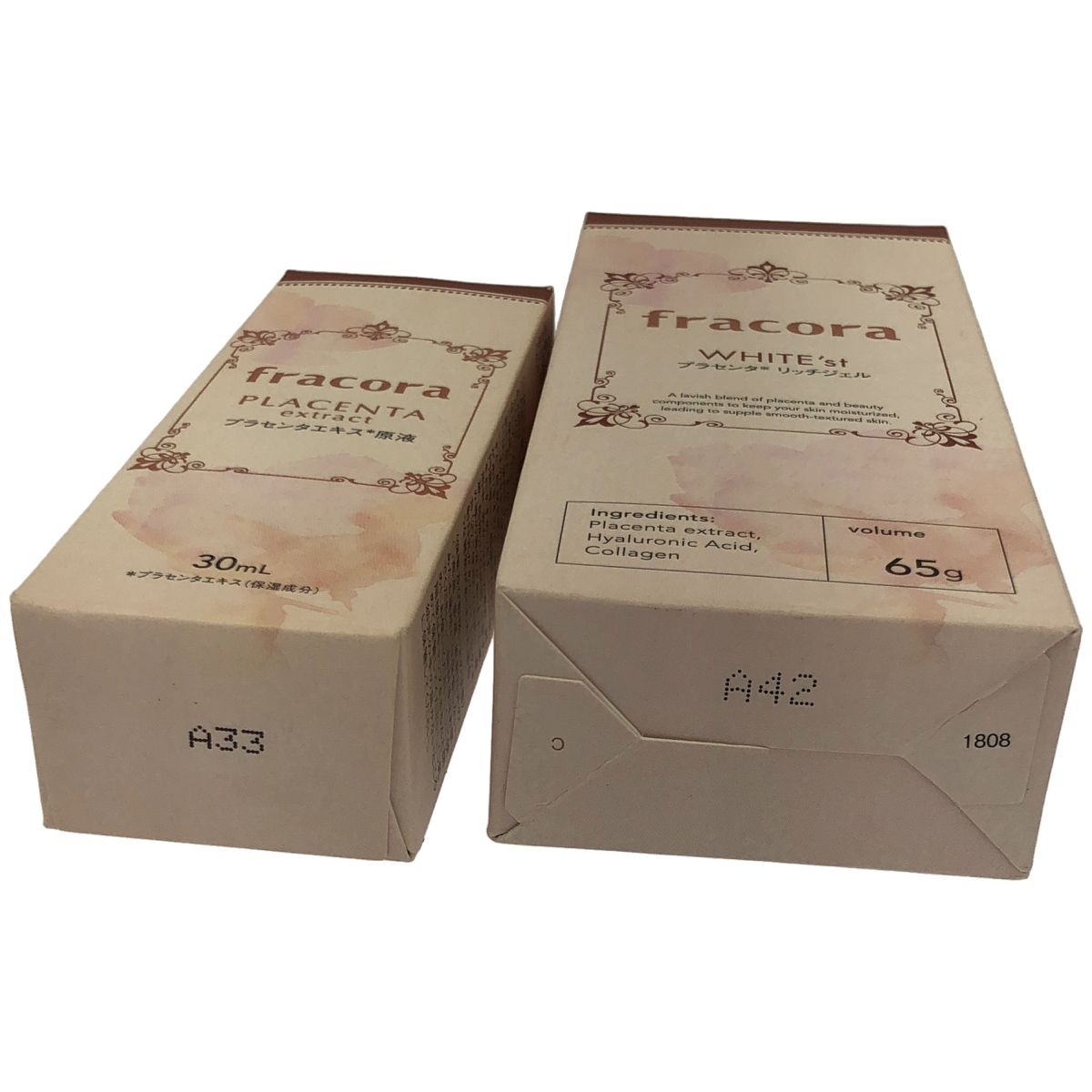 Z000 fracora WHITE'st 65g & PLACENTA extract 30mL 2個セット - メルカリ