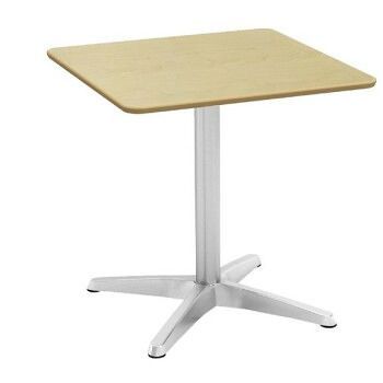 ポイント14倍 12 5 カフェテーブル60 cm角天ナチュラル天板アルミX脚 CTXA-60 S-NA