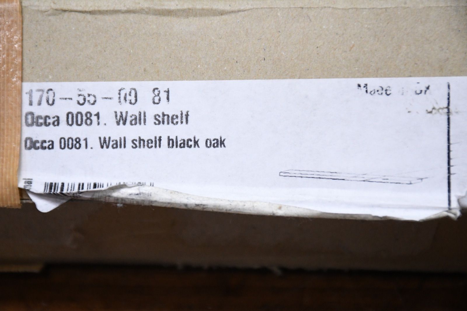 EKK54 BoConcept occa ボーコンセプト オッカ 0081 ウォールシェルフ ブラックオーク W1500 壁付けシェルフ 飾棚 北欧デンマーク