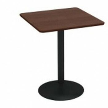 ポイント14倍 12 5 カフェテーブル60 cm角天ダークブラウン天板円盤脚 CTRR-60 S-DB