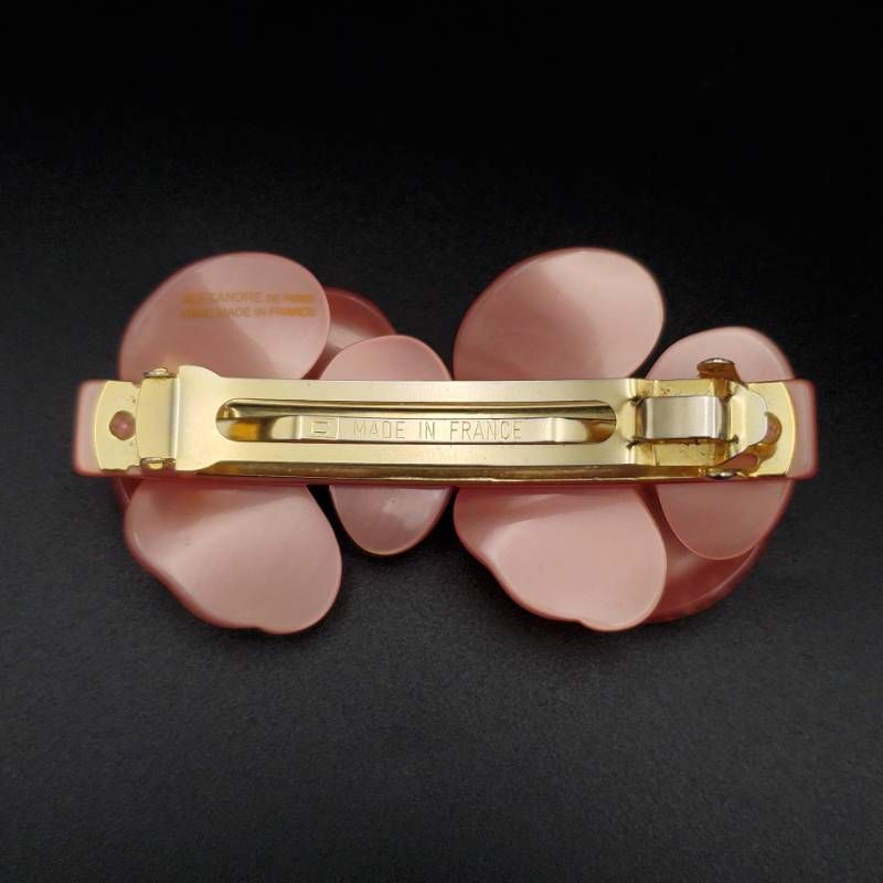 美品 ALEXANDRE DE PARIS アレクサンドルドゥパリ バレッタ カメリア