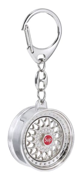 シュプリーム x BBS RS 림 キーチェーン クロム 25 FW