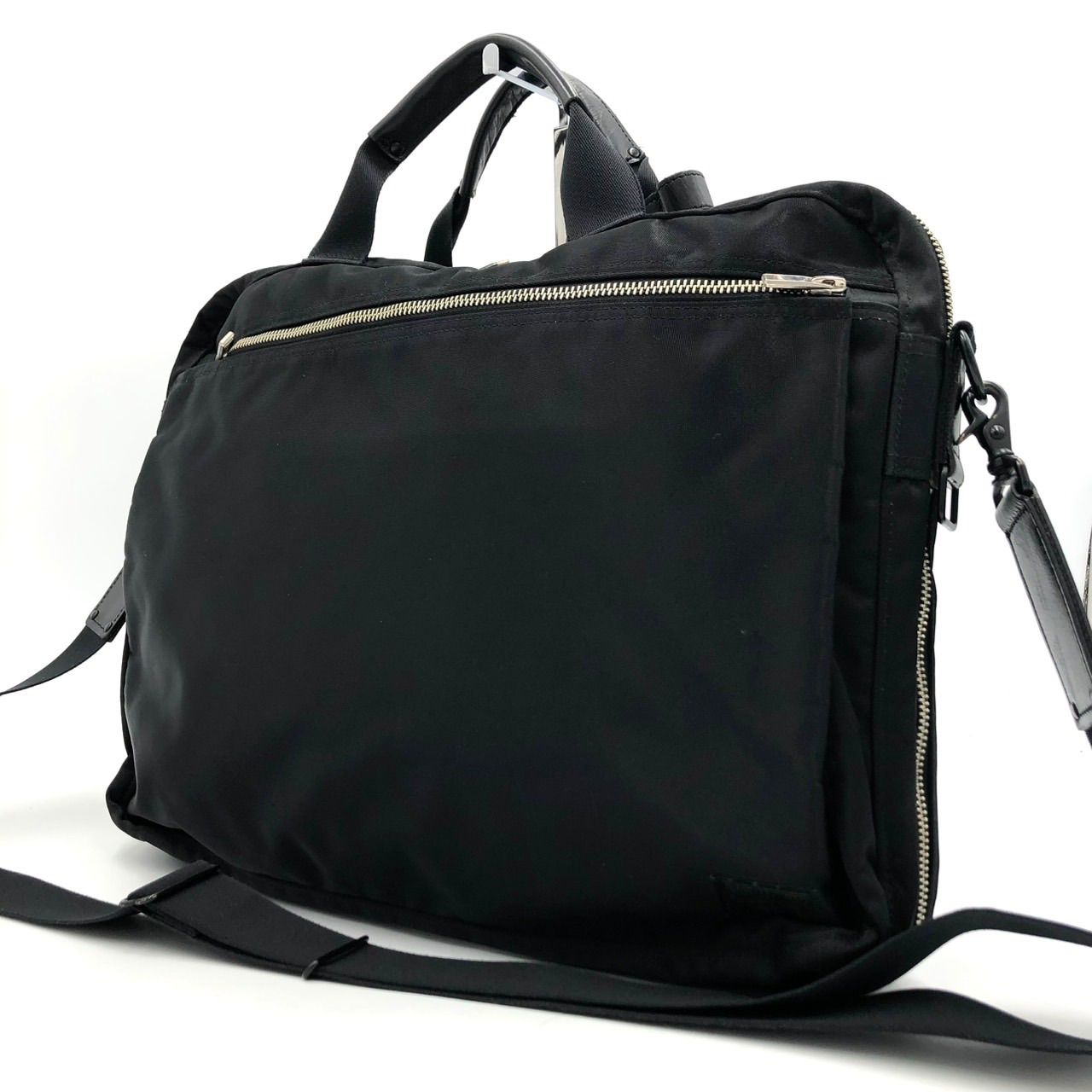 美品】PORTER ポーター ビジネスバッグ ブリーフケース 黒 ナイロン 