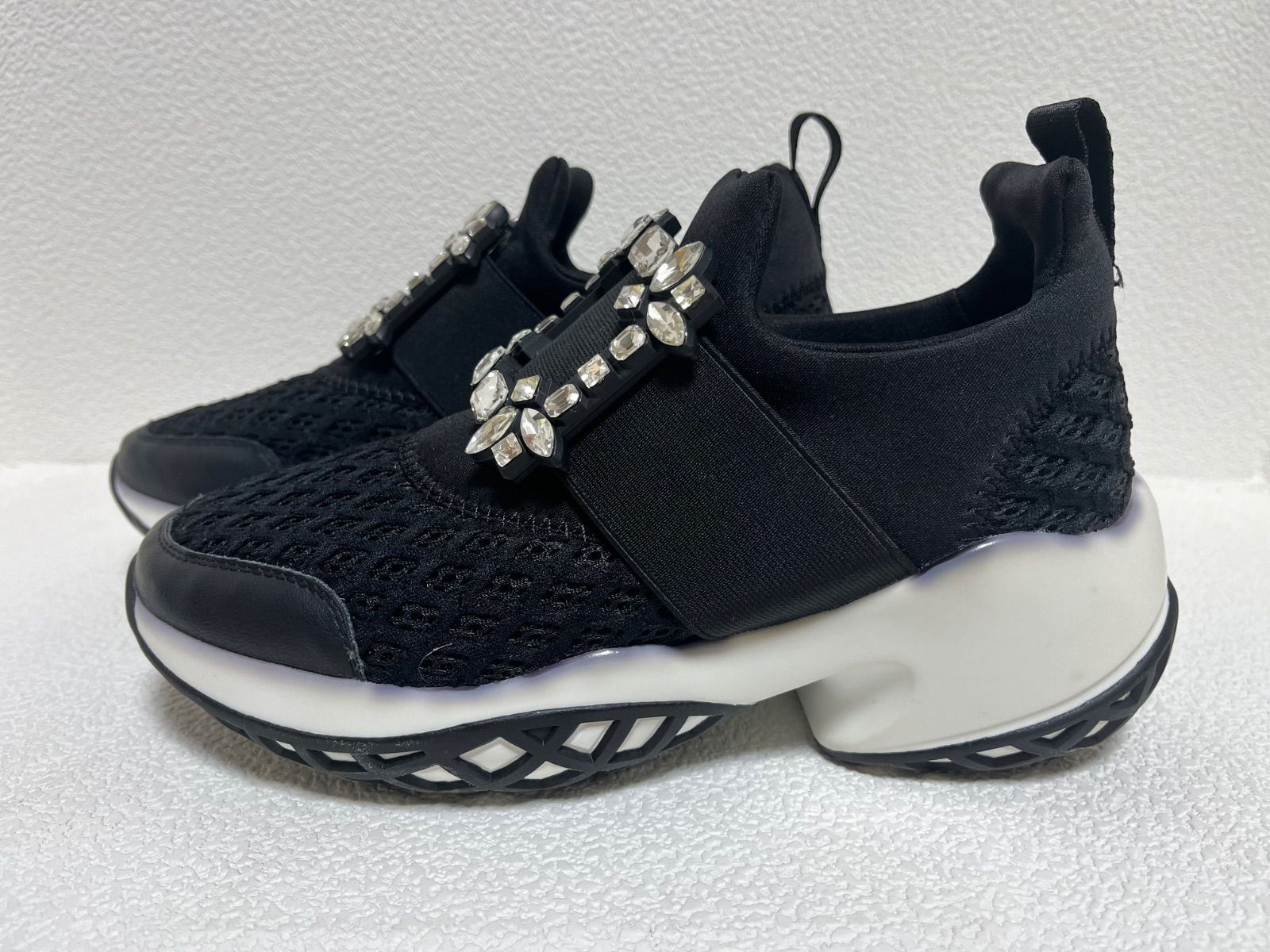 極美品ROGER VIVIER ロジェ・ヴィヴィエ風 25cm ビジュースニーカー