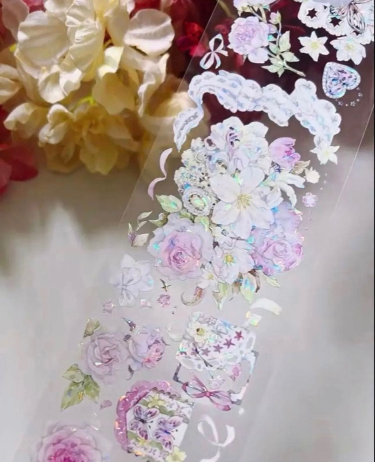 ♡SALE♡ 贝壳光 6cm×10m 100cm/loop葡萄香气 海外マスキングテープ