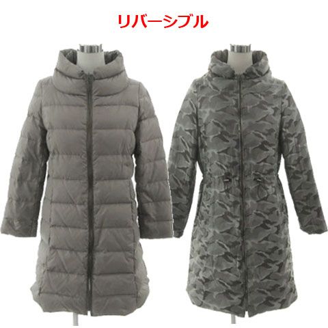 ダーマコレクション dama collection リバーシブルロングダウンコート 