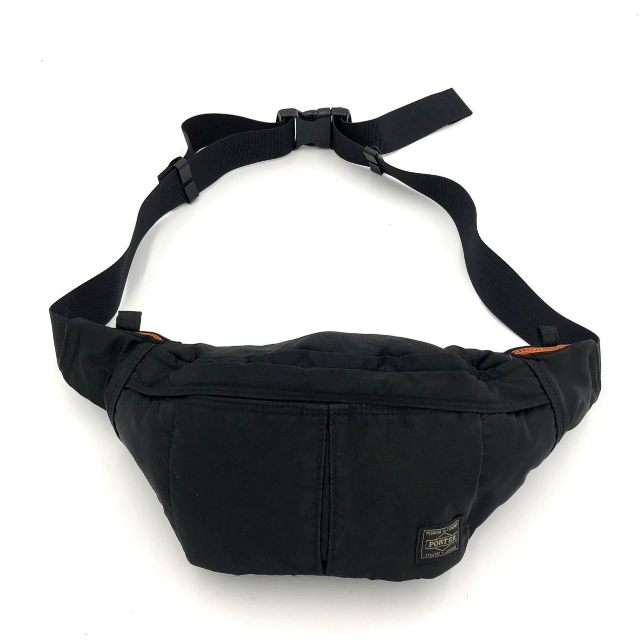 美品】ポーター タンカー ウエストバッグ ボディバッグ 黒 オレンジ