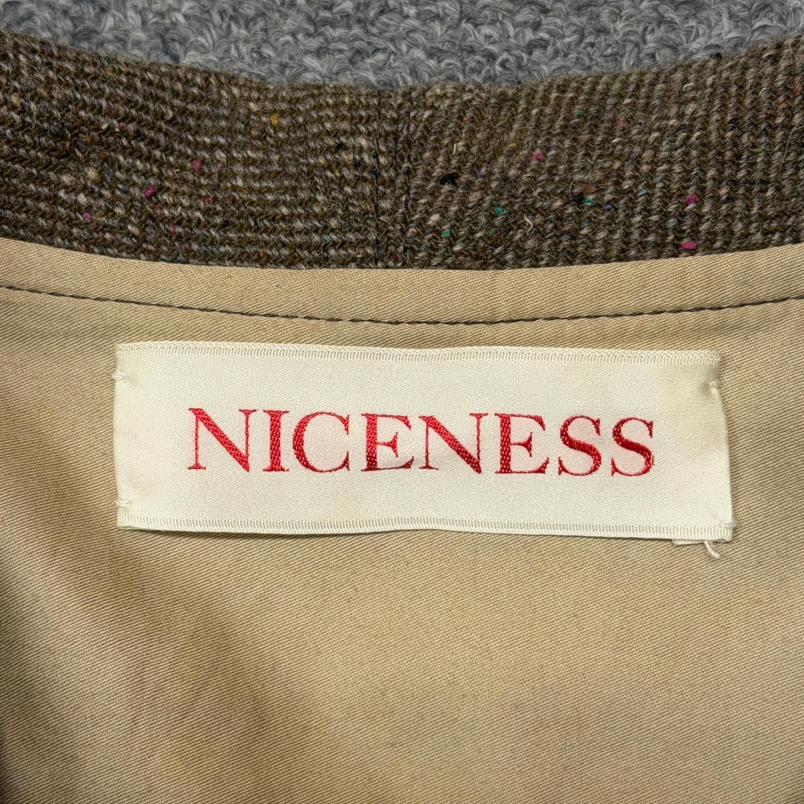 NICENESS 22AW ROBBY ロビー ネップヘリンボーン カバーオール 