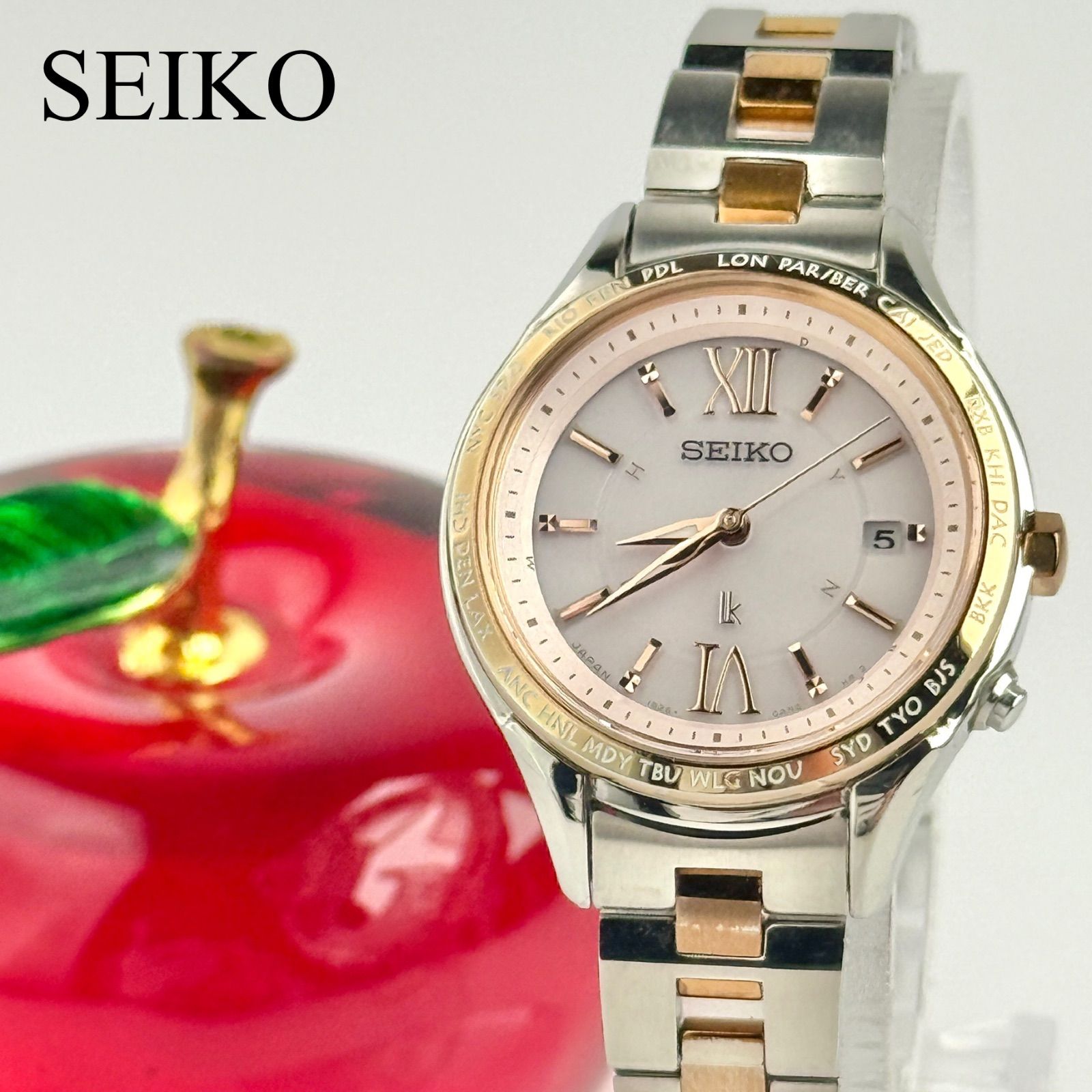 SEIKO セイコー LUKIA 1B25-0AH0 電波ソーラー 腕時計 セイコー ルキア 1B25-0AH0 電波ソーラー レディース 腕時計 156