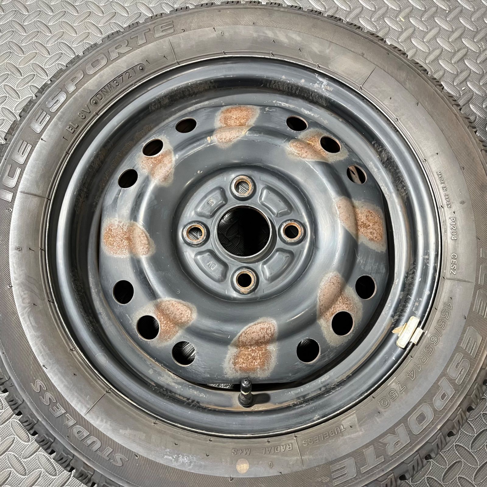 21年製 155 65 R 14 オートバックスPB アイスエスポルテ ダイハツ タント ムーヴ ミラ コンテ スタッドレスタイヤ 1281 Y