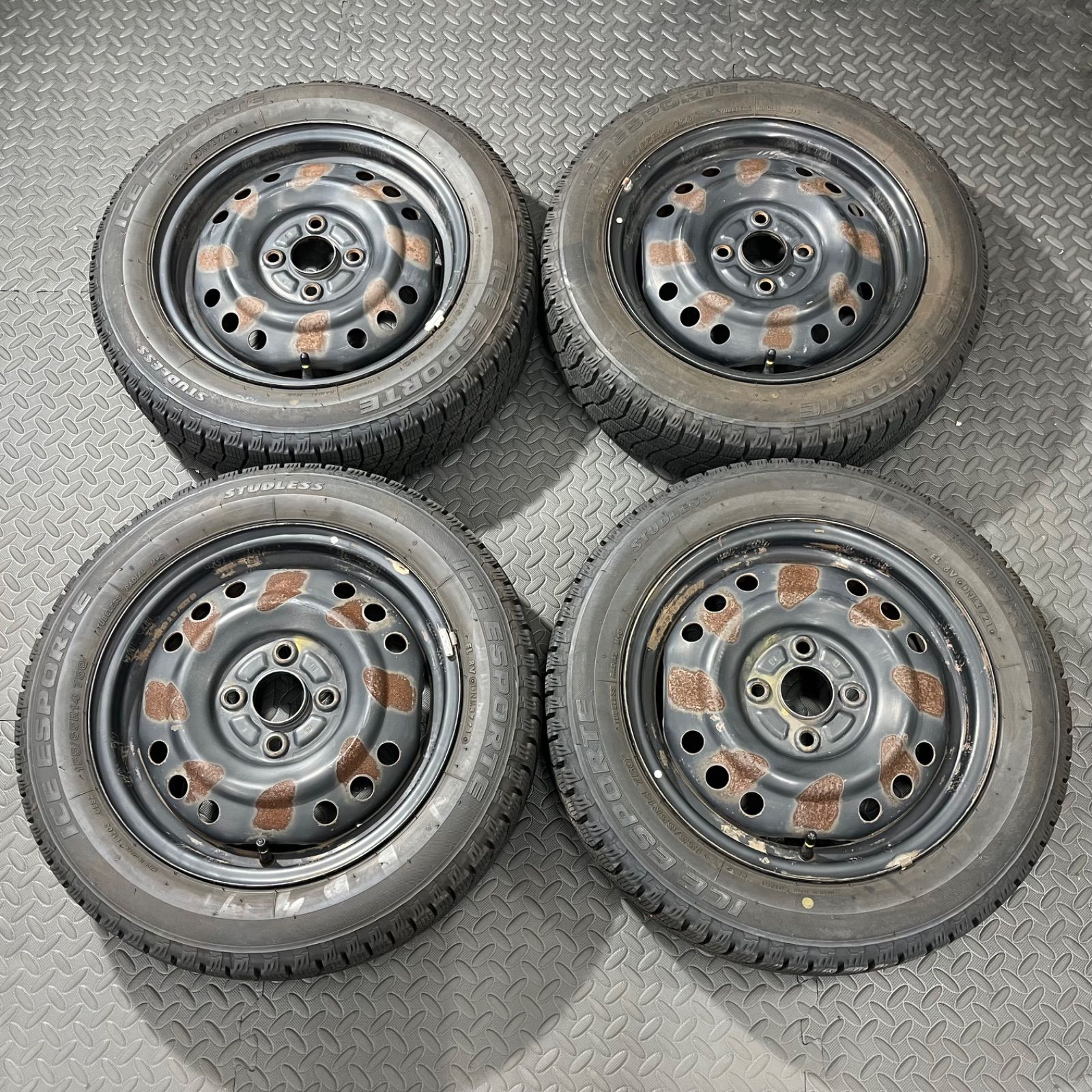 21年製 155 65 R 14 オートバックスPB アイスエスポルテ ダイハツ タント ムーヴ ミラ コンテ スタッドレスタイヤ 1281 Y