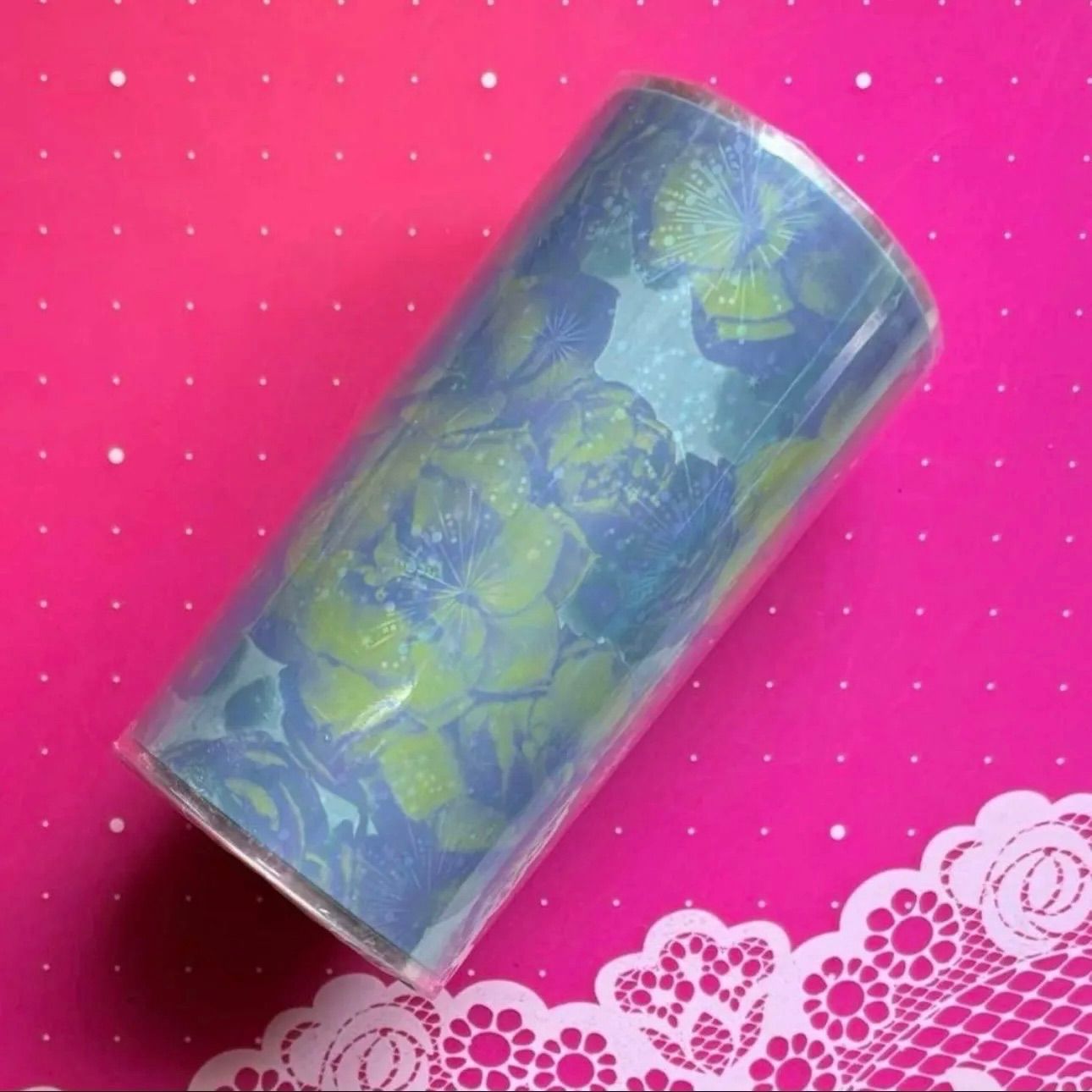 烟花膜 PET 10 cm×10.5 m 月光低语 海外マスキングテープ 海外マステ 背景