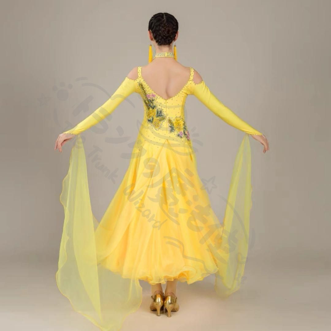 新年クリスマス用コスプレ衣装 ストーン付きスタンダードドレ競技会や