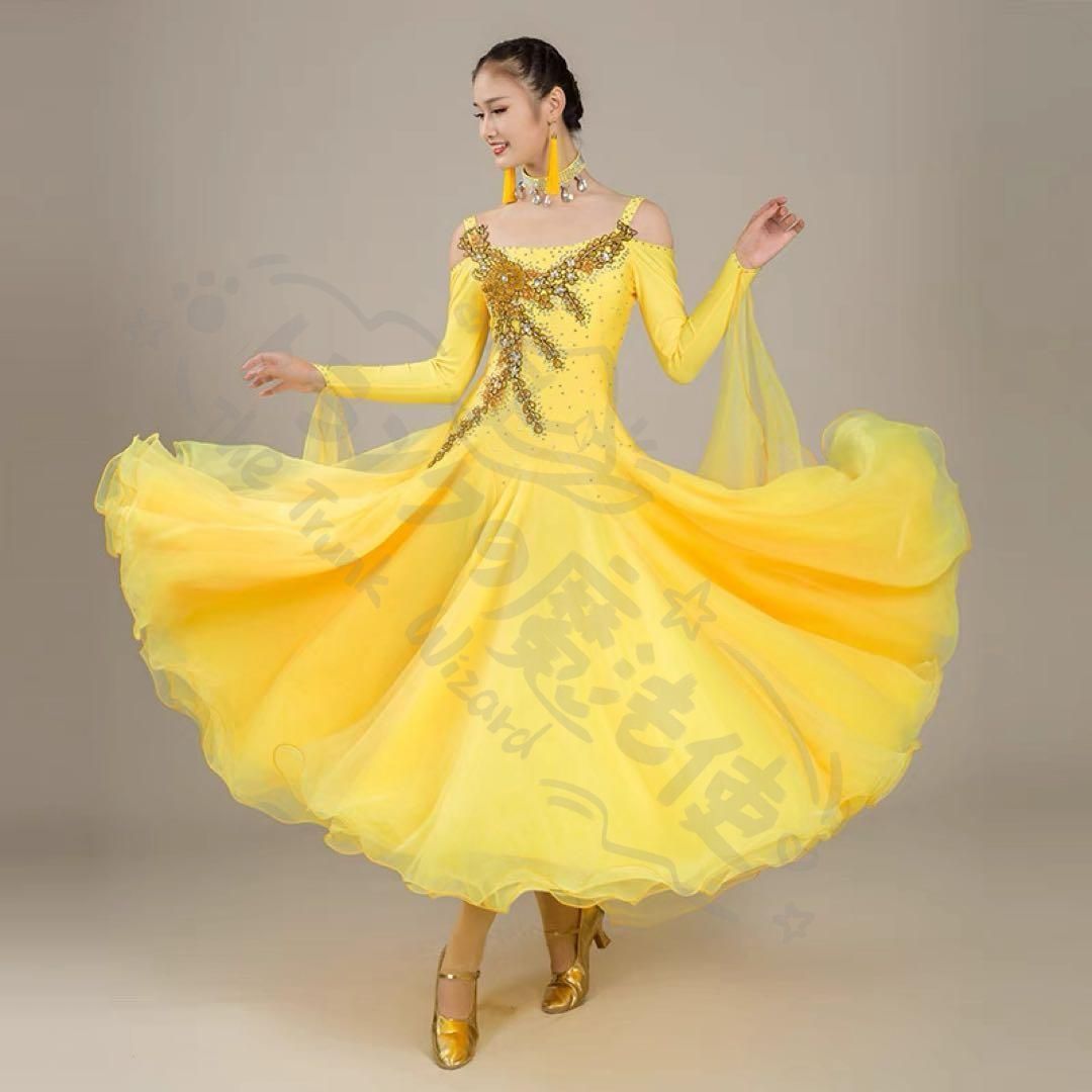 新年クリスマス用コスプレ衣装 ストーン付きスタンダードドレ競技会や