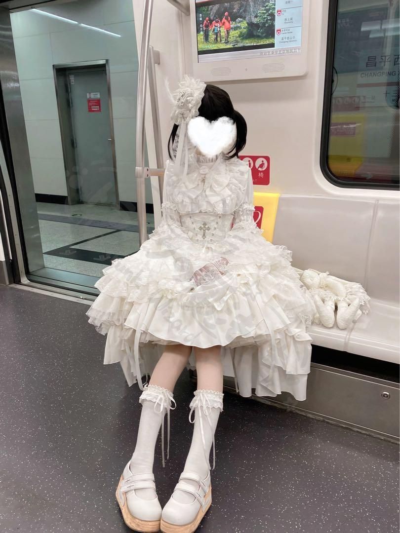 新年 用コスプレ衣装 ゴスロロリー3点セッゴシッスカー姫袖ブラウウエストカバー