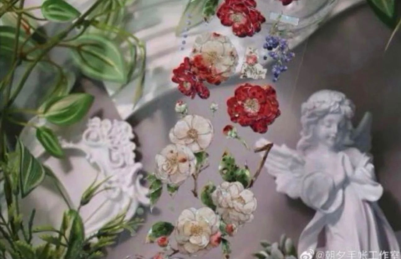 贝壳光 绚烂山茶 6 cm 10 m 100 loop 海外マスキングテープ 海外マステ 花