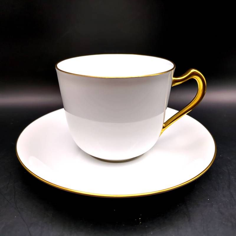 大倉陶園 ゴールドライン モーニングカップ＆ソーサー リムシェープ 6客セット OKURA 金彩 食器 洋食器