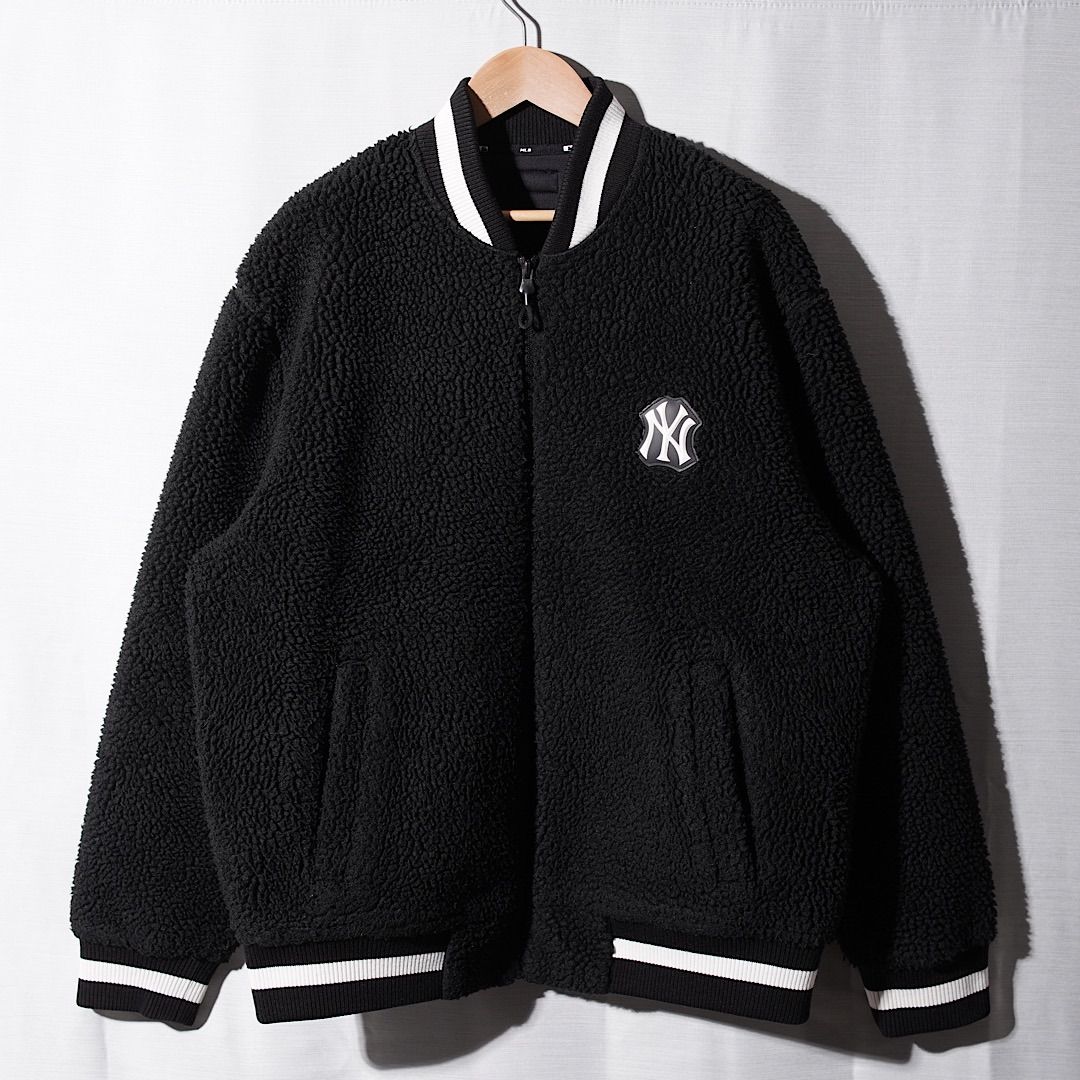 希少 MLB NY ニューヨークヤンキース ボア スタジャン ブルゾン ベージュ 希少 MLB NY ニューヨークヤンキース ボア スタジャン ブルゾン ベージュ