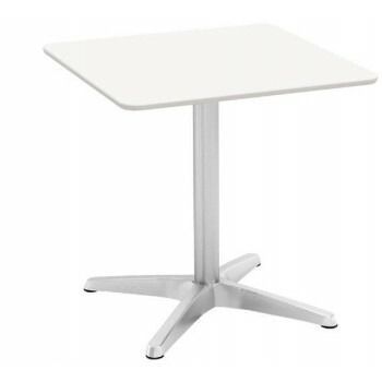 ポイント14倍 12 5 カフェテーブル60 cm角天ホワイト天板アルミX脚 CTXA 60 S WH