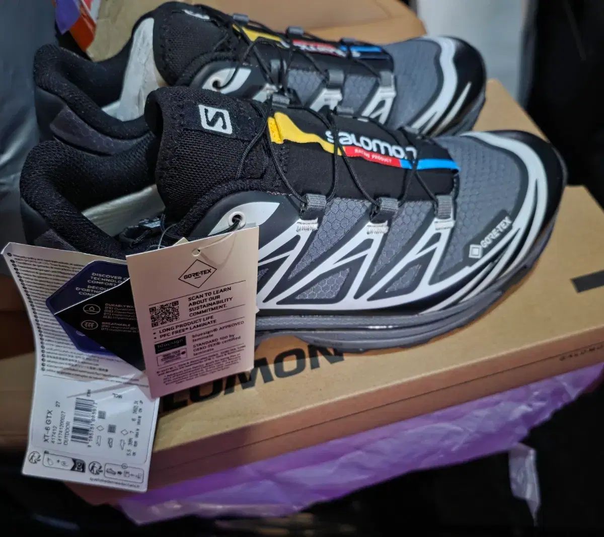 SALOMON サロモン XT-6 GORE-TEX ゴアテックス 240 mm ブラックエボニー ルナーロック