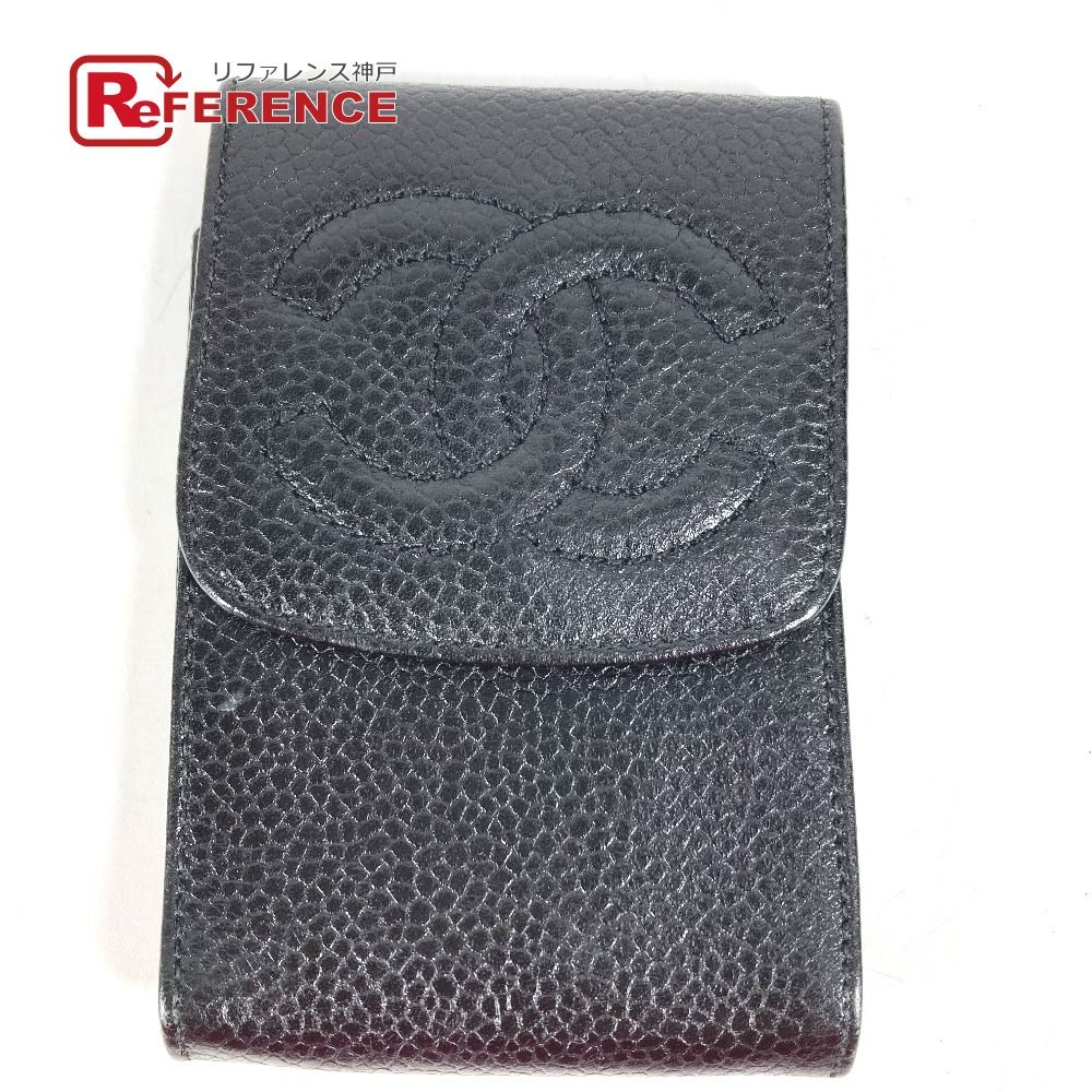 CHANEL シャネル シガレットケース ロゴ CC ココマーク キャビアスキン