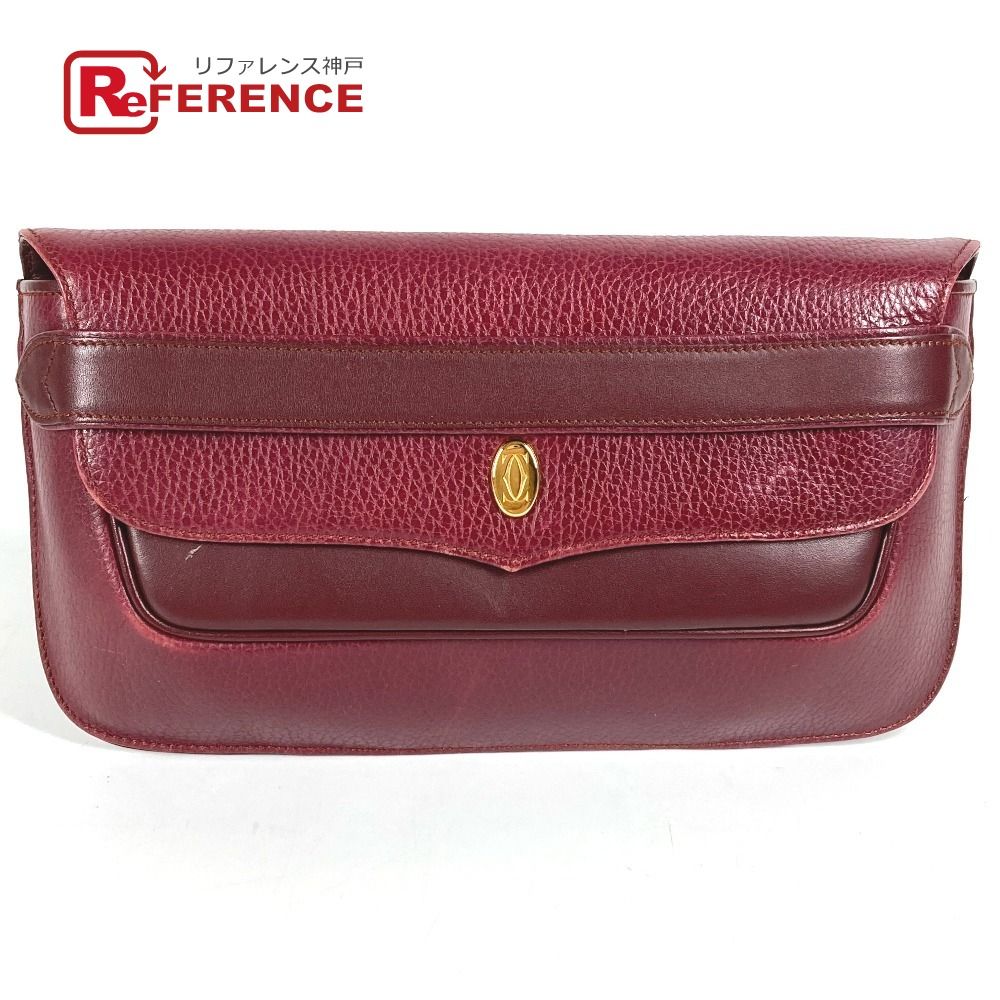Cartier カルティエ クラッチバッグ ケース セット CARTIER カルティエ クラッチバッグ ロゴ レザー ワインレッド - メルカリ