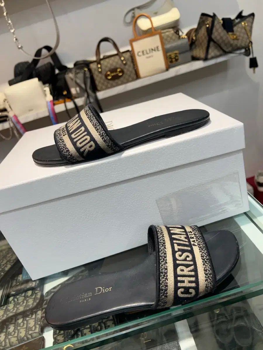 37 ディオール ディウェイル オブリーク レディース ミュール サンダル スリッパ
