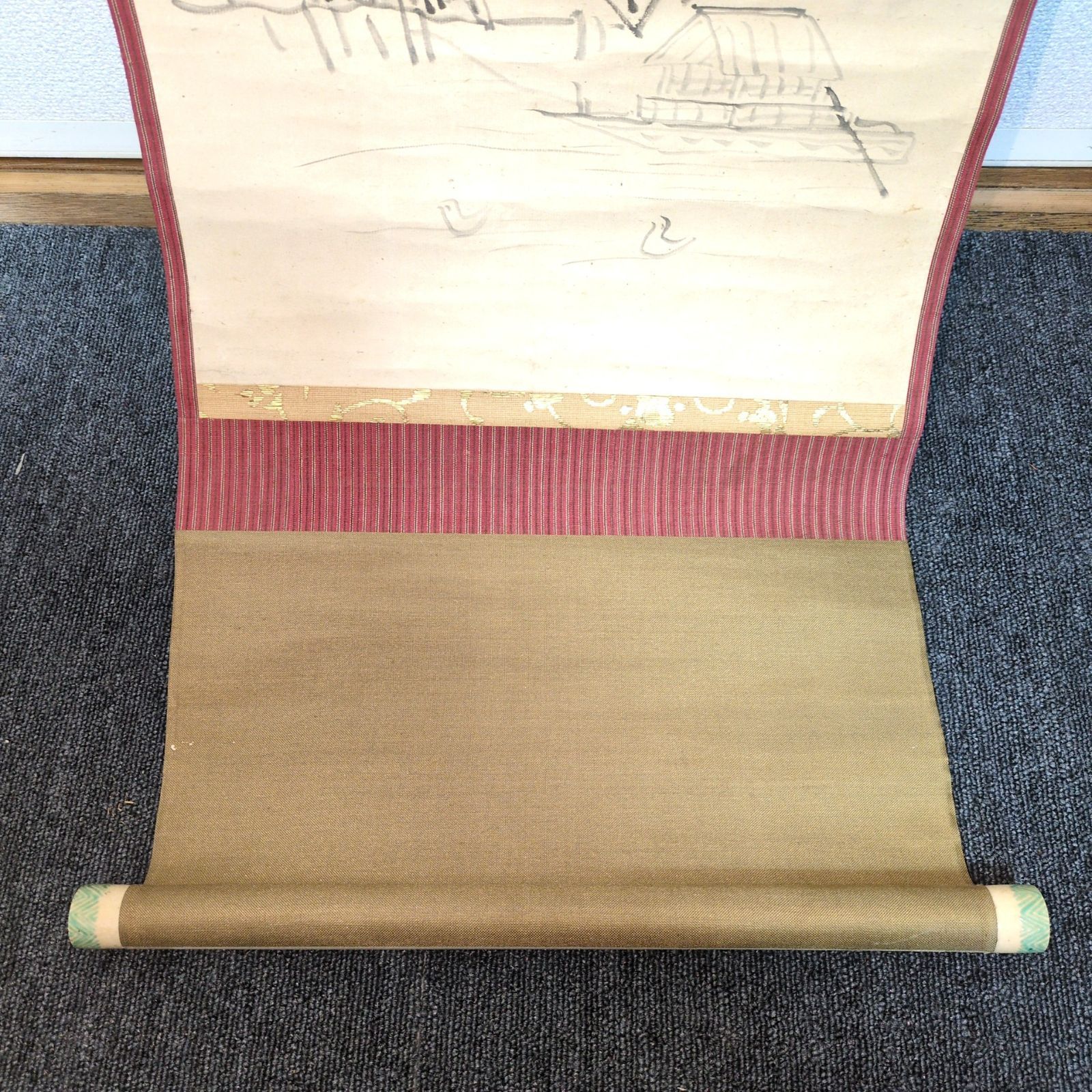 山東京伝 肉筆 絵入◇書画◇掛け軸 紙本 江戸期頃 時代物 浮世絵UKIYOE