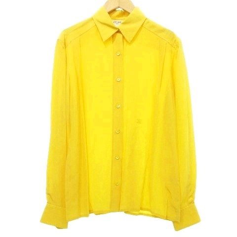 セリーヌ CELINE オールドセリーヌ GILOU マカダム刺繍 シルク シャツ