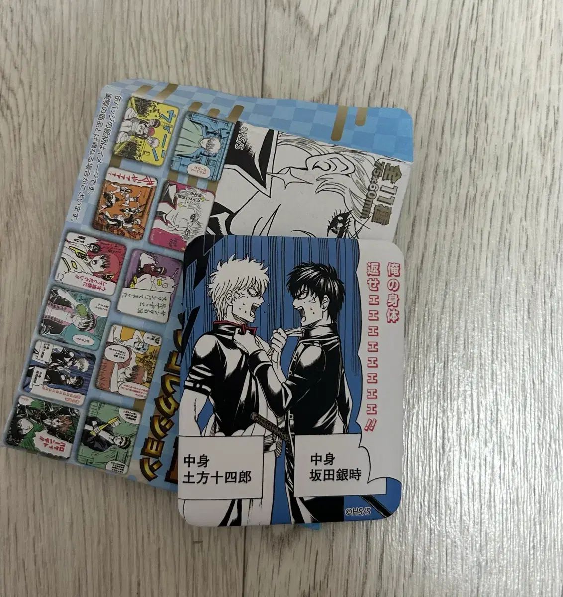 銀魂 中国ジャンプショップ 名場面 スクエア 缶バッジ 銀時 土方