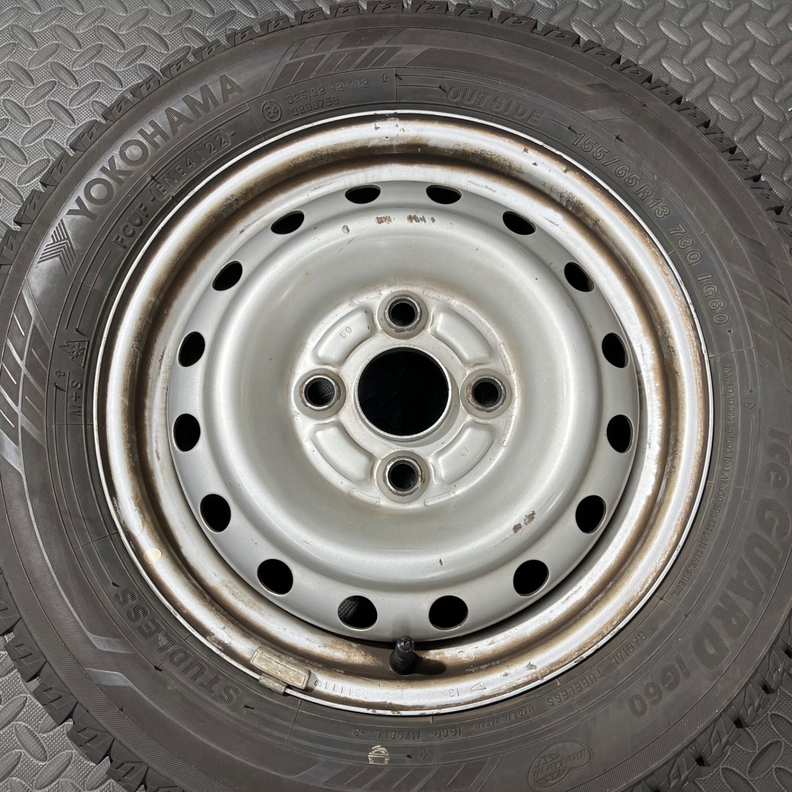 22年製 155 65 R 13 ヨコハマ アイスガードIG 60 ダイハツ ミラジーノ L 700 S スタッドレスタイヤ 1282 Y