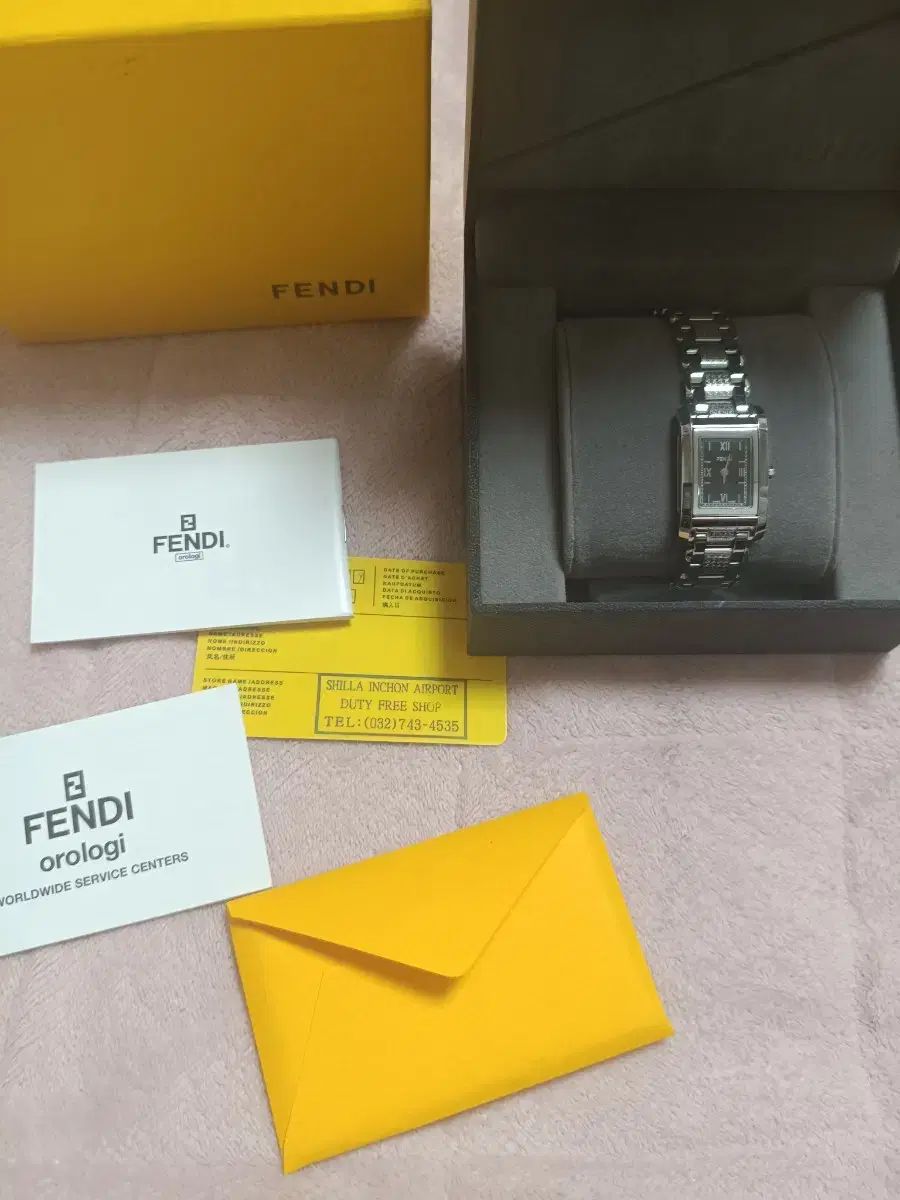 FENDI フェンディ FF 7600 ズッカ ウォッチ スチール 黒文字盤 レディース腕時計 フルセット