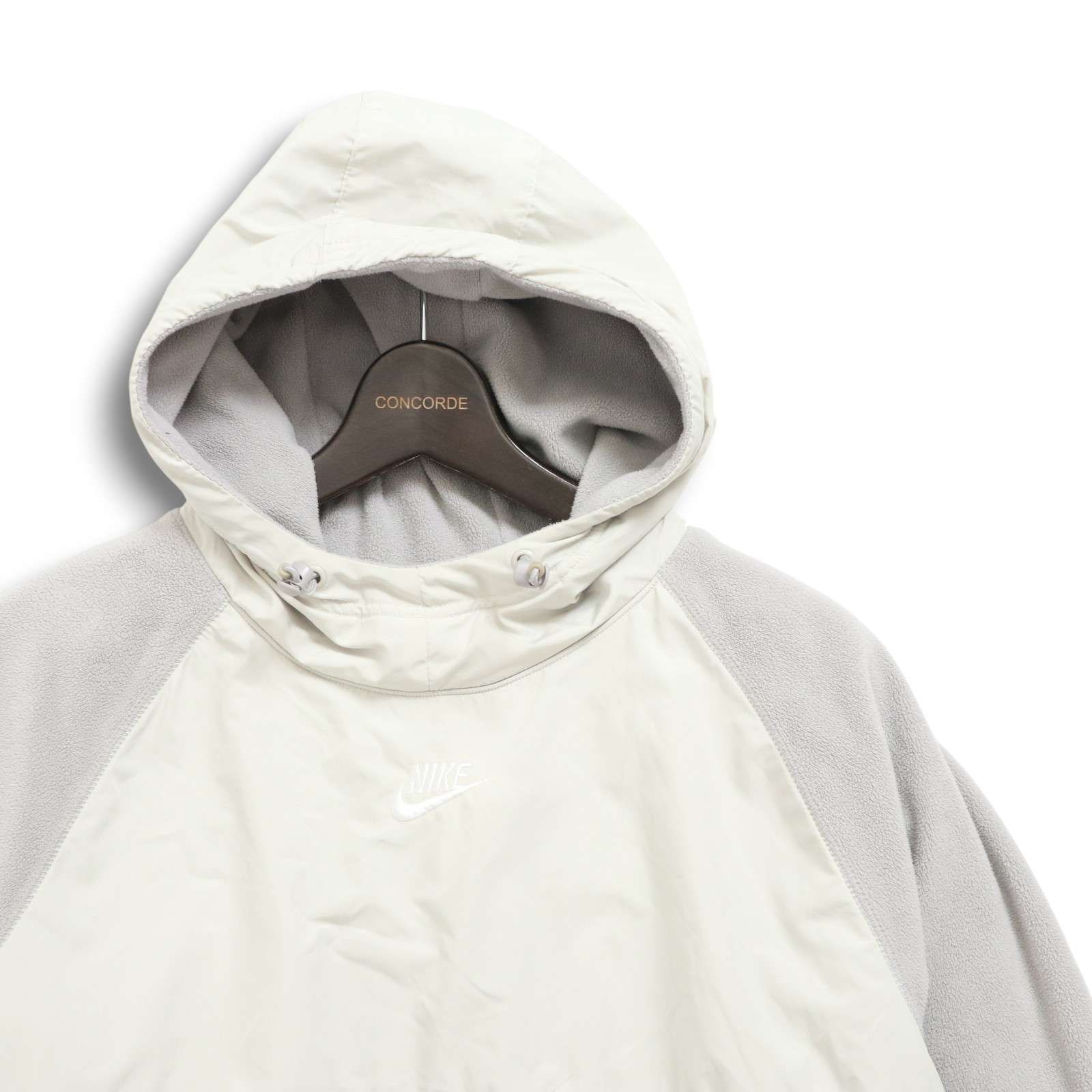 2390UU【人気モデル】ナイキ☆センター刺繍ロゴ フリース切り替え パーカー NIKE ナイキ 秋冬 フリース☆ 切替 ロゴ刺繍 プルオーバー パーカー Sz