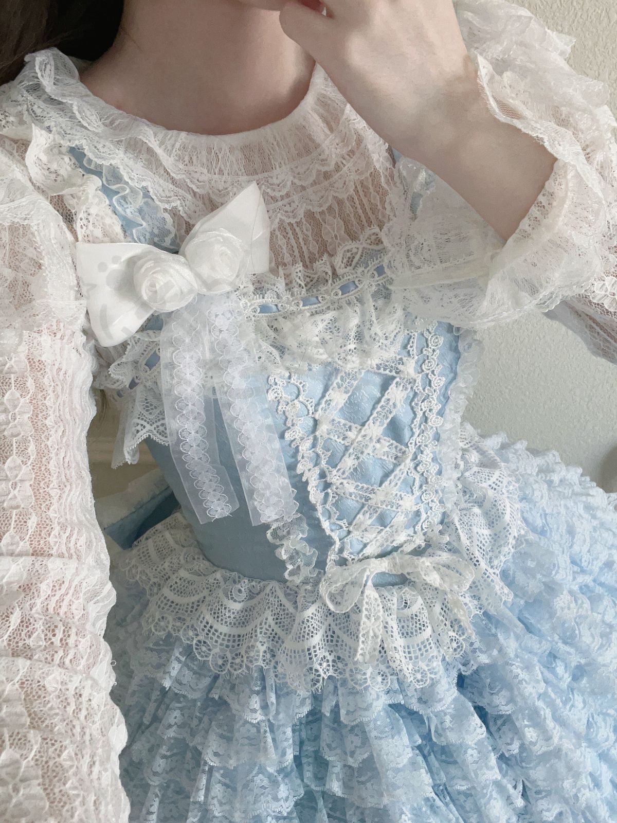 新年 用コスプレ衣装 千層蕾蕾千層レースデザイオリジナルLolita洋jsk吊りワンピー甘ロリスタイ多層フリドレ撮影会イベントコスプレ衣装に最女性高品質