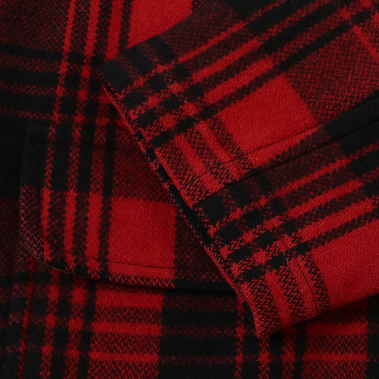 J.PRESS テーラードジャケット チェック柄 黒×赤 L オックス ダブル