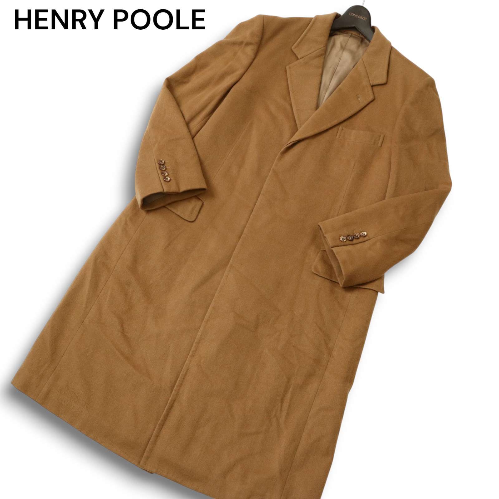HENRY POOLE カシミヤ100% バルマカーンコート スコットランド製 HENRY POOLE ヘンリープール 秋冬☆ スコットランド製 カシミヤ100