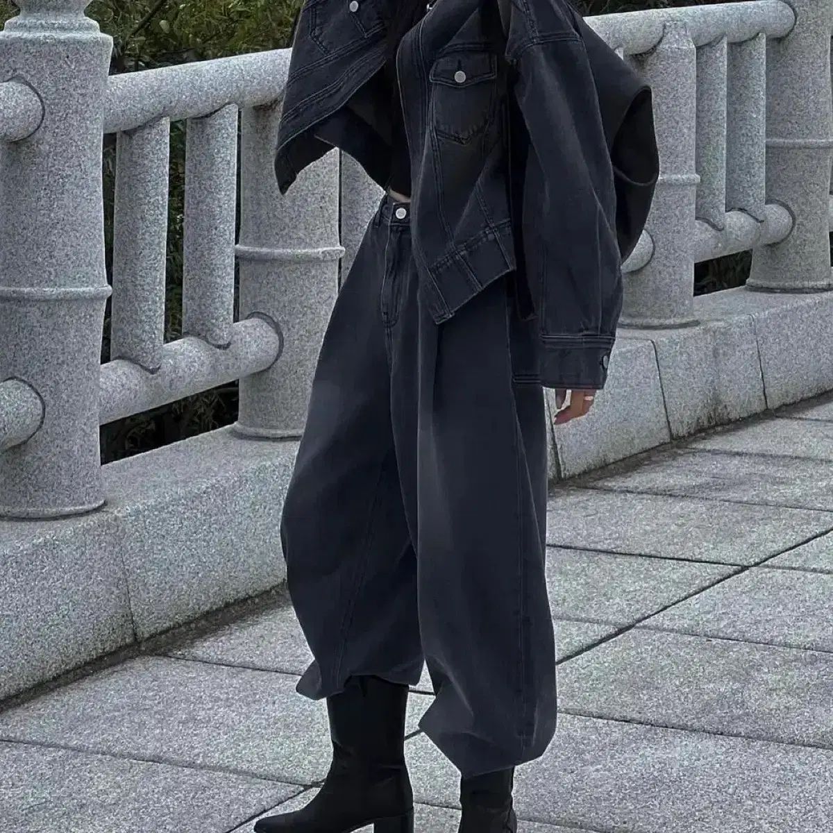 トリミングバード デニム セットアップ ジャケット