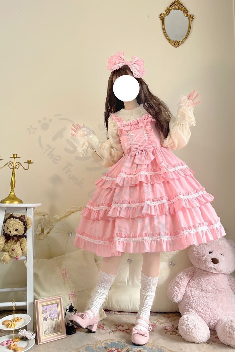  新年 用コスプレ衣装 オリジナルデザイ雲層フリLolitワンピーレディー スタイJS吊りスカーショート＆ロング多色展甘ロリ日常＆特別イベント用 ノースリーブ ポロシャツ