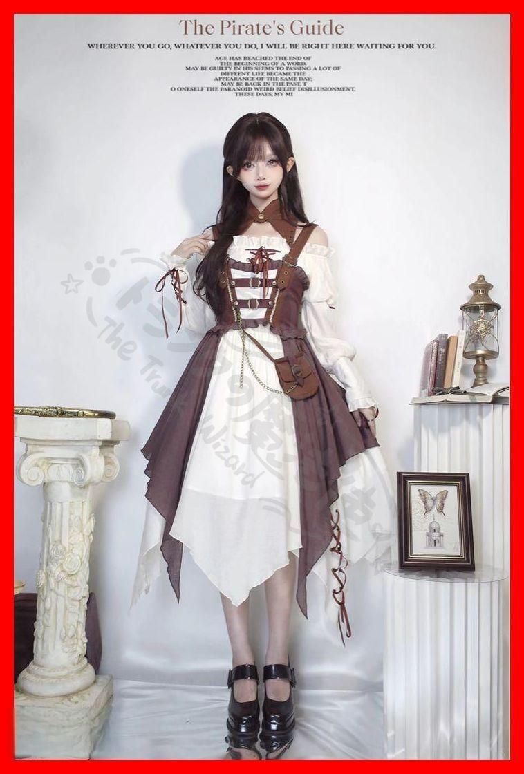新年クリスマス用コスプレ衣装 パイレーツ風ロリータセットアップ