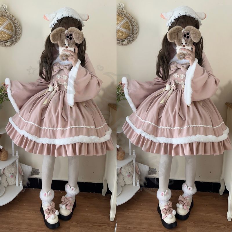 新年クリスマス用コスプレ衣装 冬季暖かロリータ洋新年特別デザイ