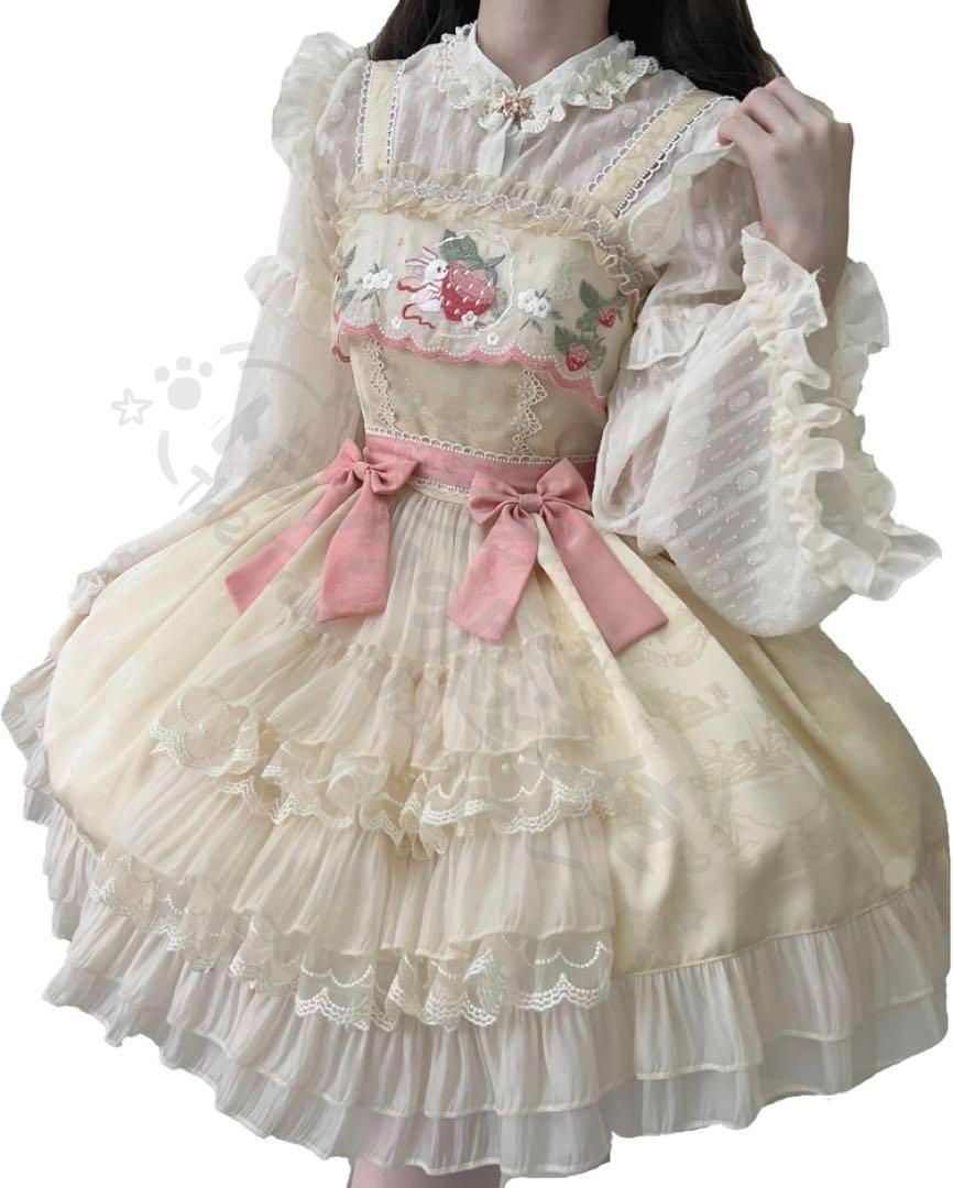 新年クリスマス用コスプレ衣装 2点セットシュガーガール~ムーンラビッロリータドレスJSKサスペンダードレス CCJS1202P508
